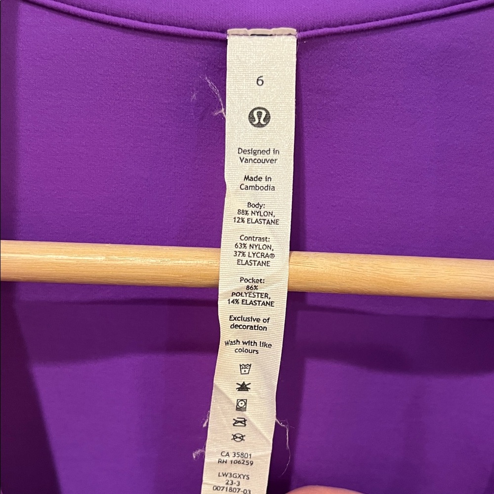 Lululemon Wind-Resistant Golf Jacket Atomic Purpl… - image 6